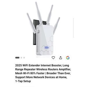 2025 WiFi Extender Internet , Long Range Repeater Wireless Routers Amplifier,...